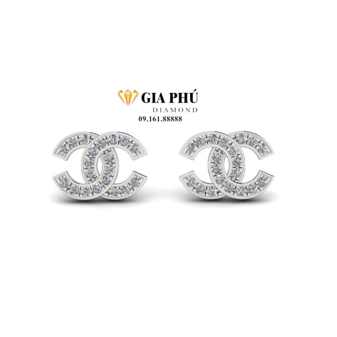 Mua Khuyên Tai Chanel Earrings Đính Đá Màu Vàng Gold  Chanel  Mua tại Vua  Hàng Hiệu h047084